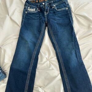 Rock Revival Dark Blue Ankle Jeans